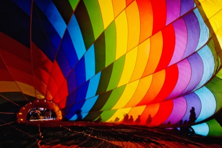 Oppustning af en luftballon