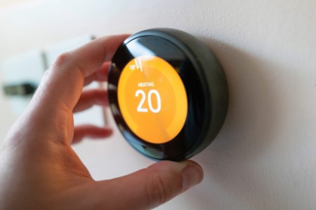 Einstellung der Temperatur mit Smart Thermostat