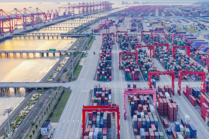 Wachstum des Hafenhandels in China