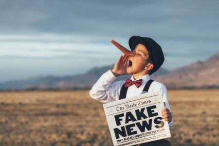 Junge verbreitet Fake News