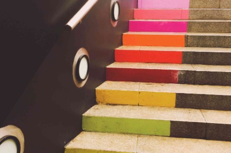 Multicoloured stairs