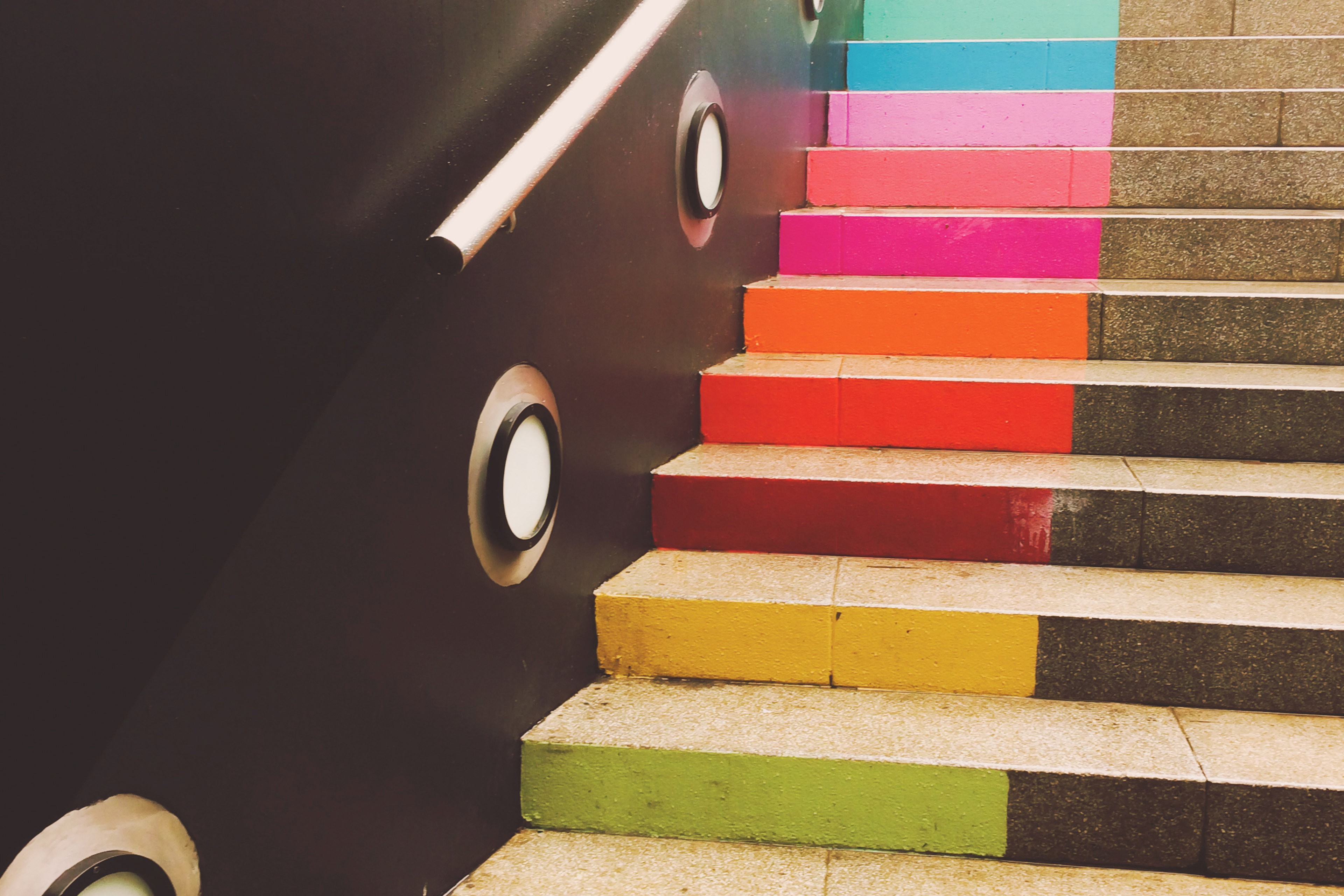 Colourful stairs