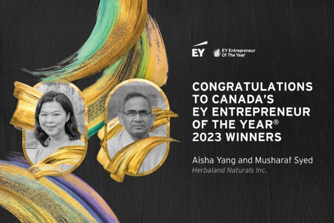 Nutrition innovators Aisha Yang and Musharaf Syed receive top recognition by EY