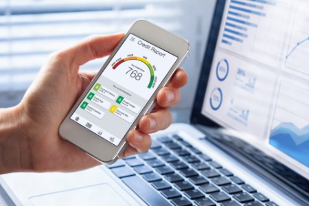 EY - Credit Report with Score rating app on smartphone