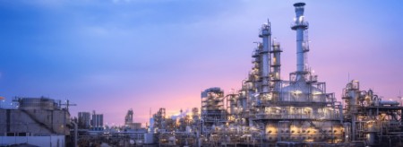 EY - Oil and gas refinery at sunset