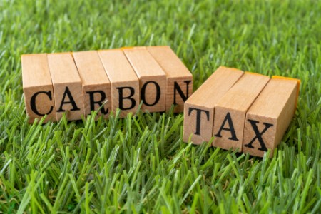 EY – Blocs épelant <em>carbon tax</em>