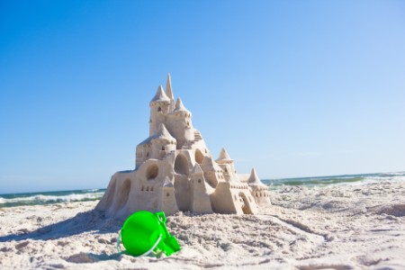 EY - Fairy tale sand castle on the beach