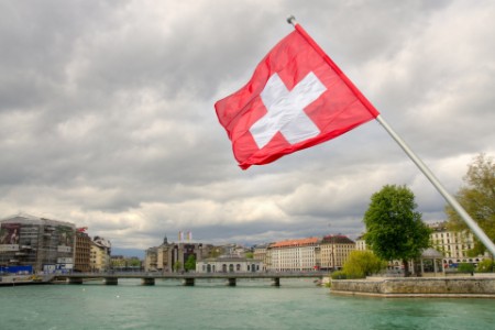 Swiss flag in Geneva