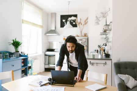 man with computer