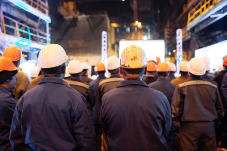 Strike of workers in heavy industry