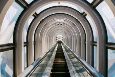 Looking up an empty escalator