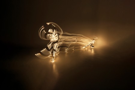  Ballet dancer in a lightsuit