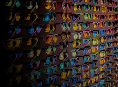 Many different sunglasses for sale