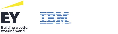 EY and IBM Alliance logo lockup