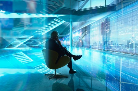 Business sitting chair futuristic office