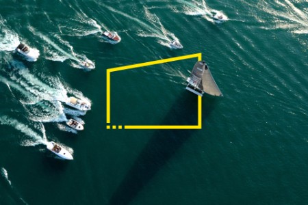 High angle racing yacht powerboats