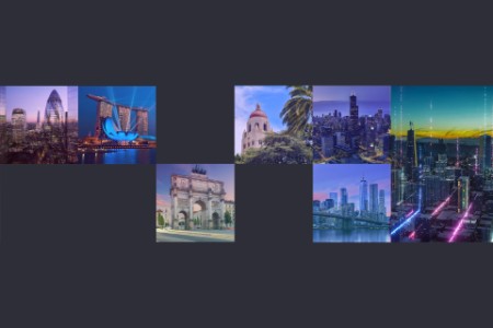 Collage of city images