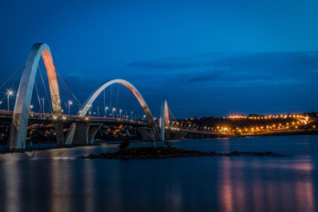 Long exposure of JK bridge at blue hour