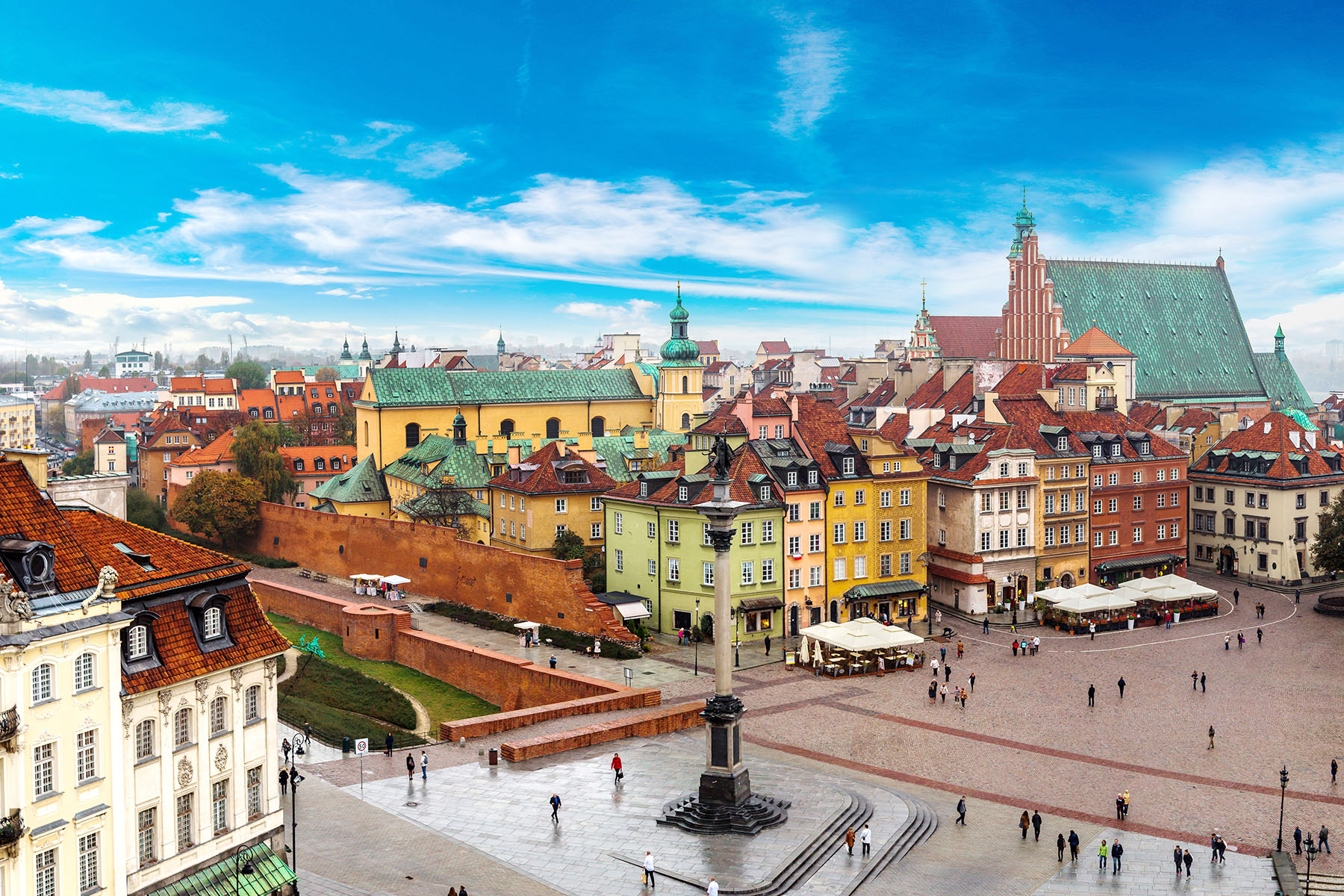 Panoramic view of Warsaw, Poland