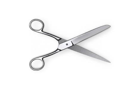 scissors white flat
