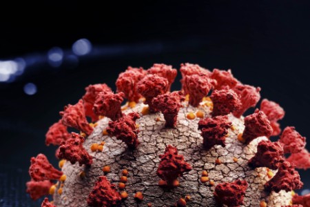 Illustration of a corona virus cell