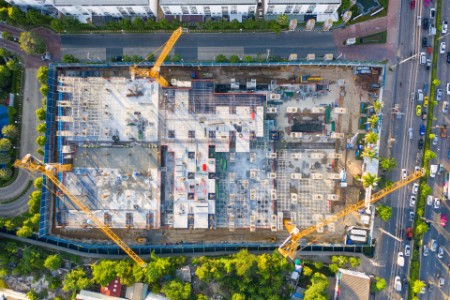 Top View Of Construction Site