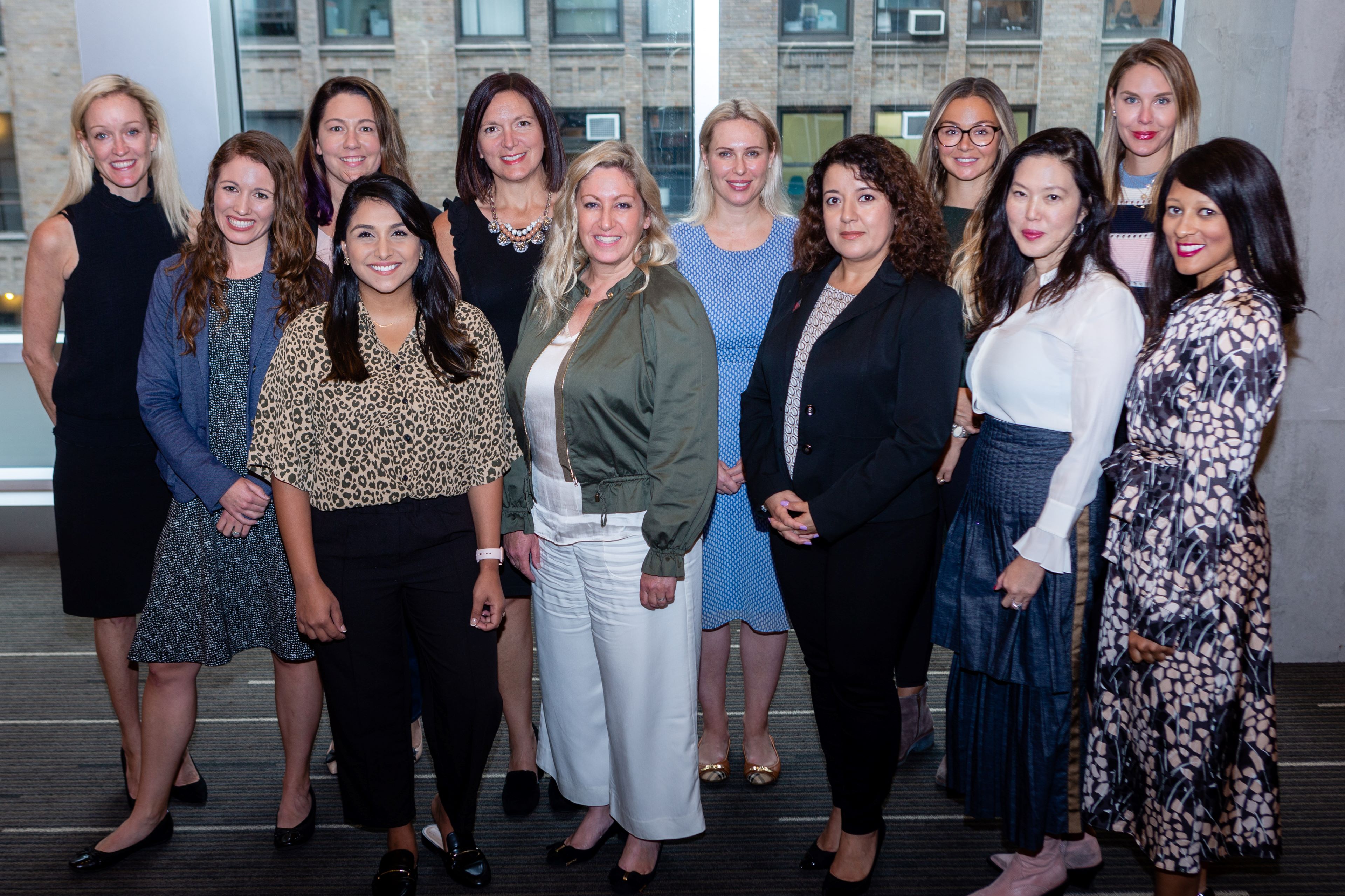 Entrepreneurial winning women group photograph