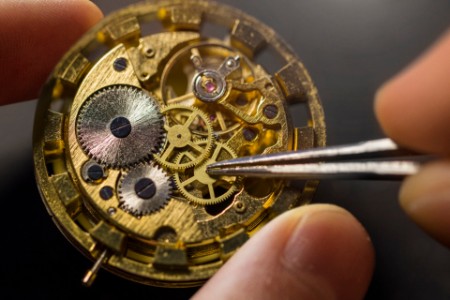 The process of repairing watch