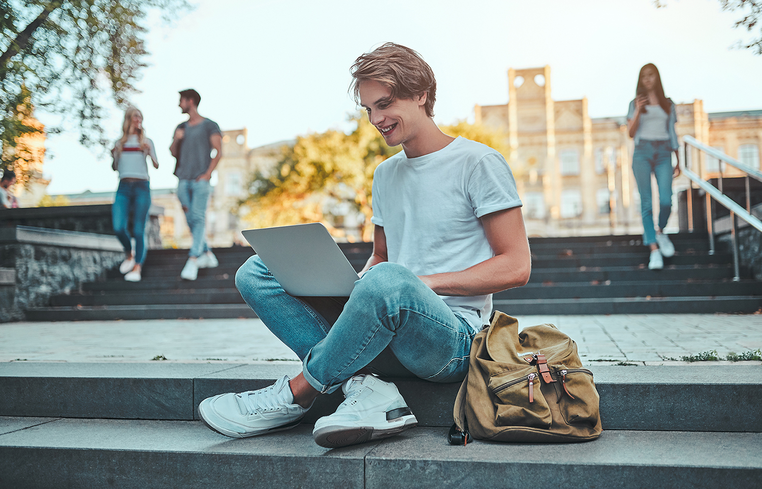 Students near university