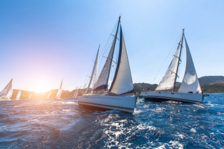 Luxury yachts Sailing regatta
