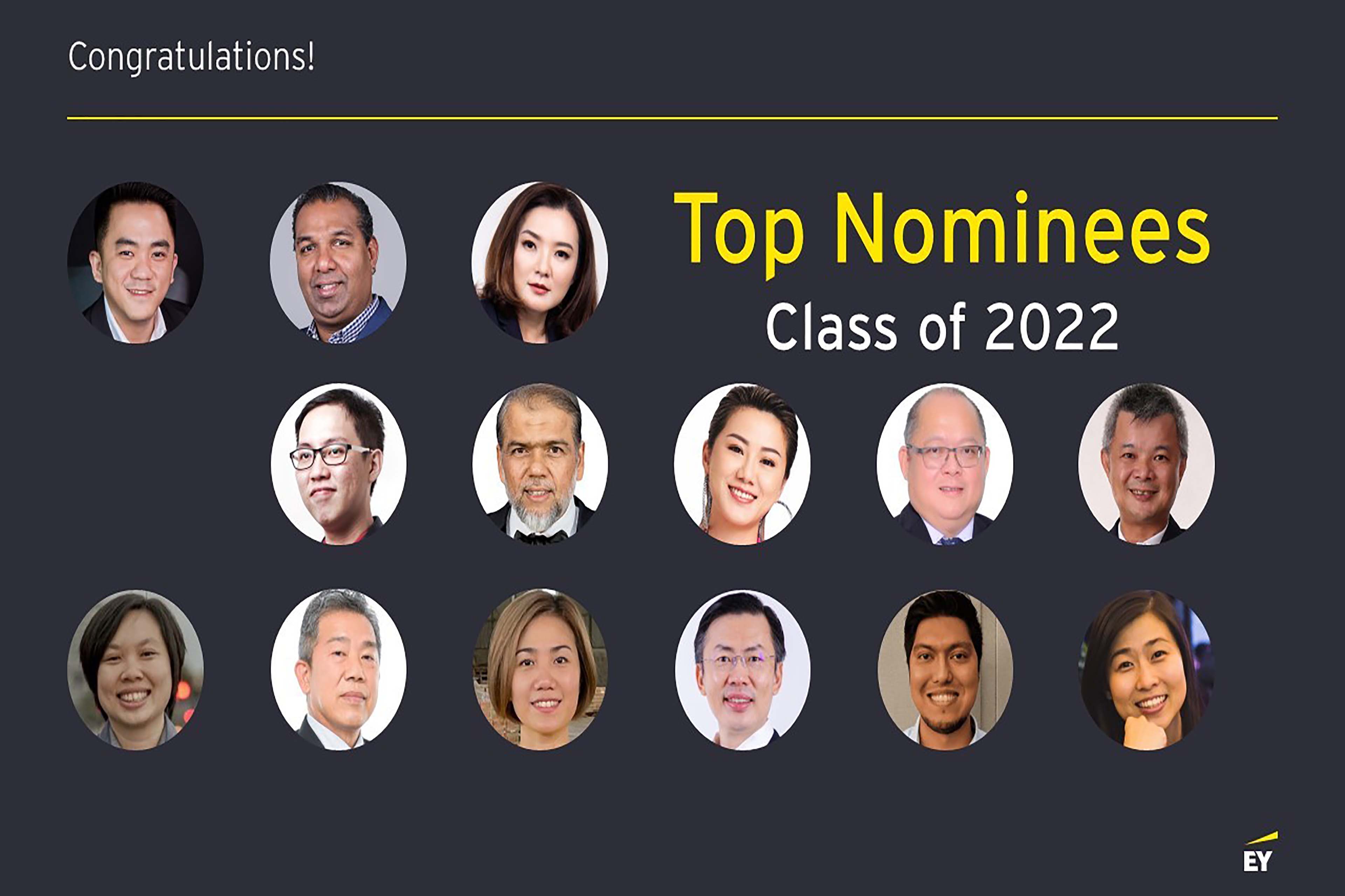 EY announces the Top Nominees for the EY Entrepreneur Of The Year™ 2022