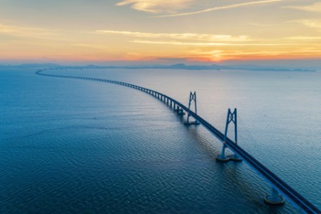 Bridge with beautiful sunset