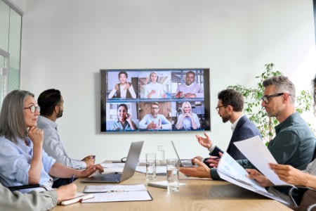 Employees video call 