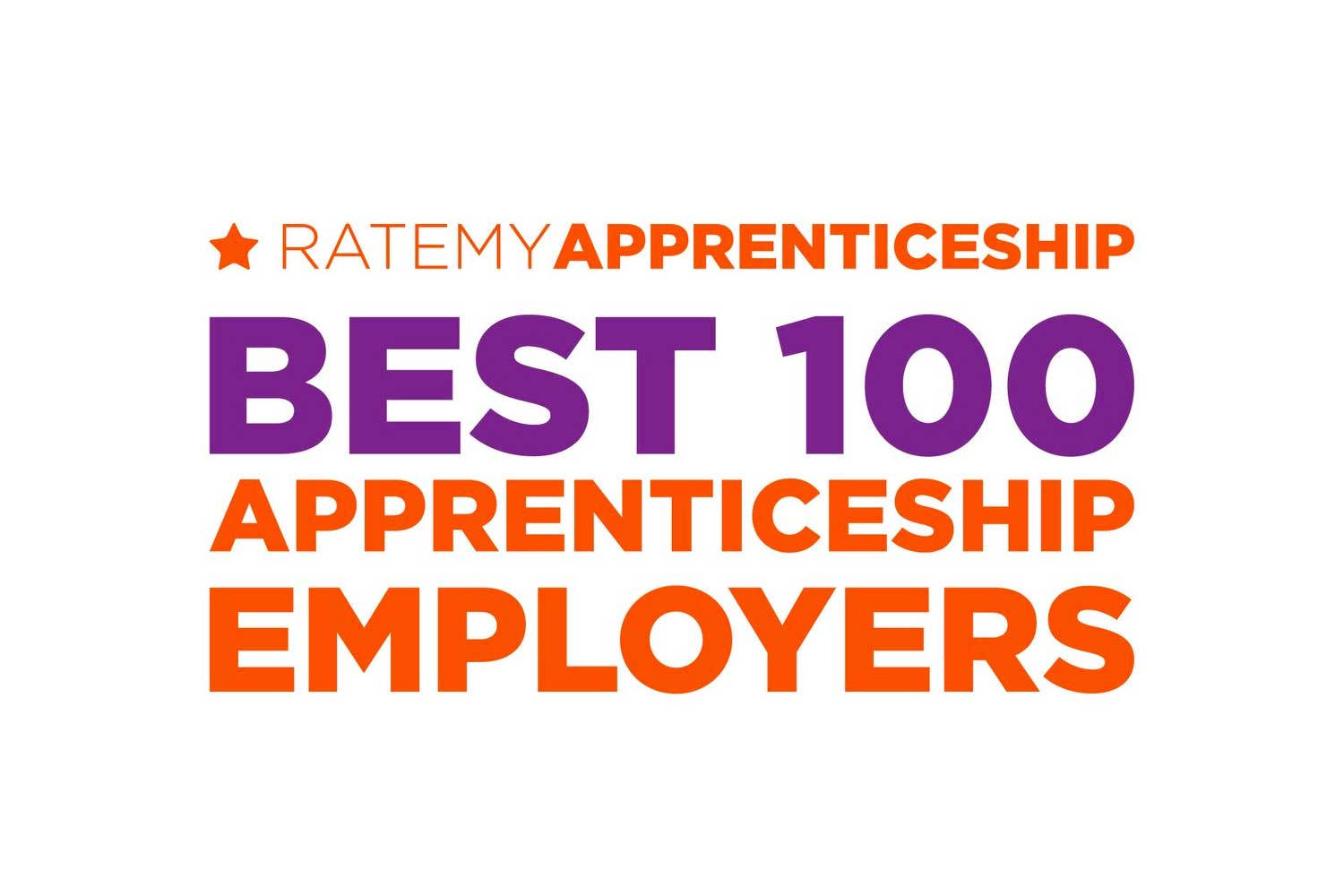 Rate My Apprenticeship Top 100 employers award
