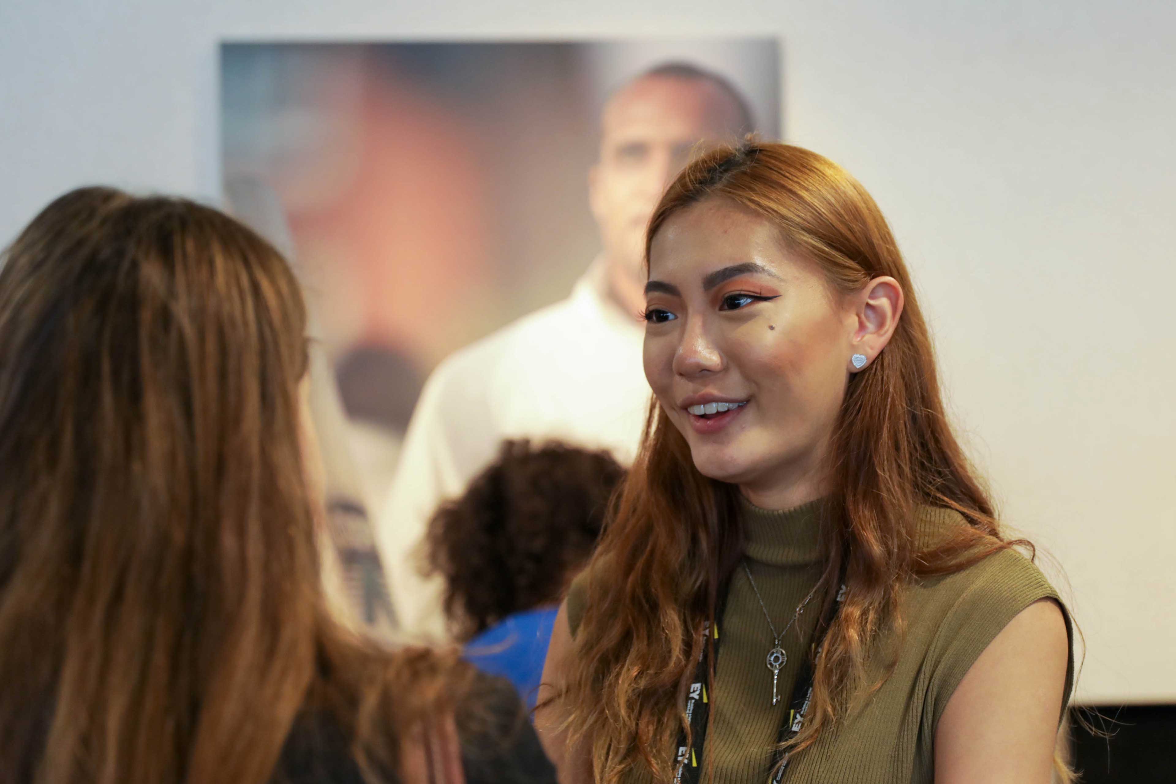 Student at an EY event