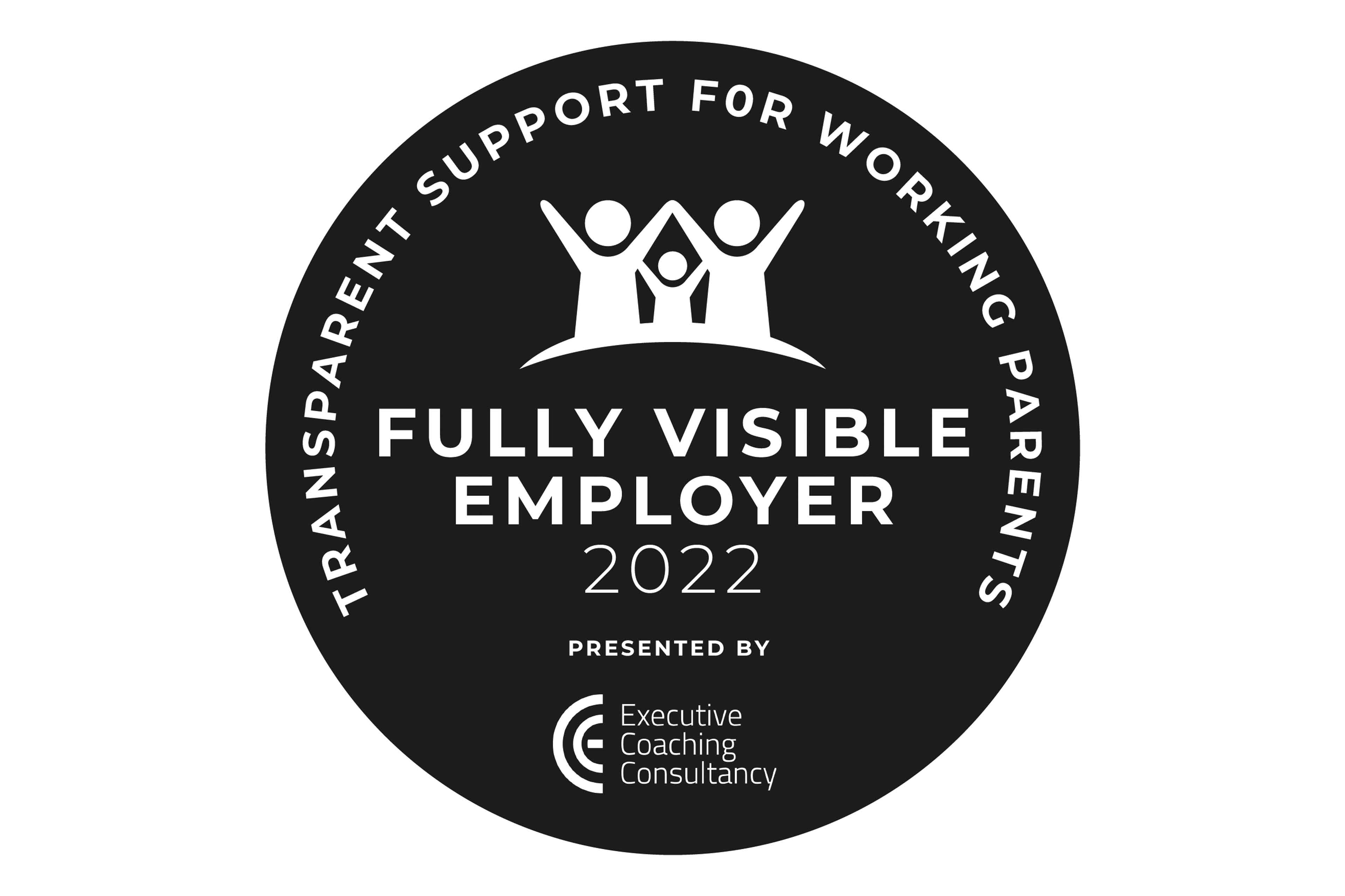 Fully visible employer badge
