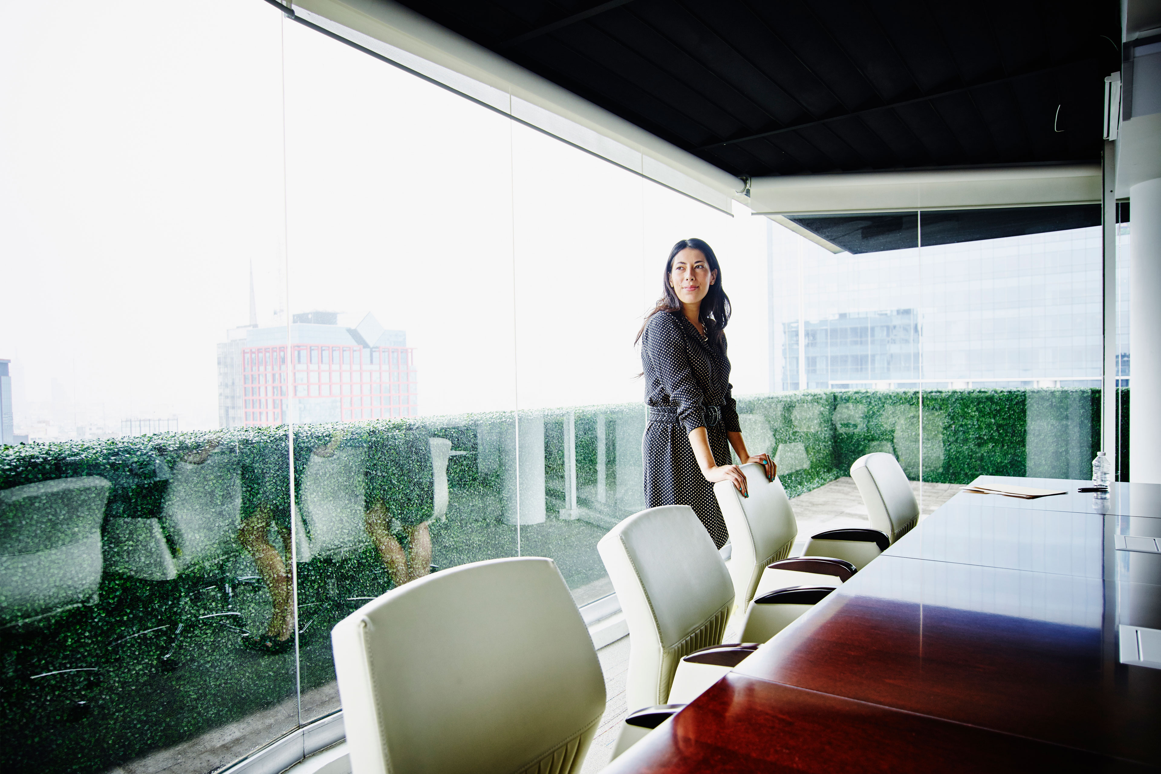 businesswoman in office conference room