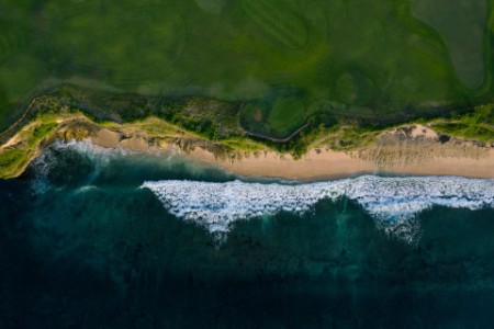Photo of tropical beach from above