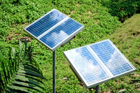 Small size solar panels for household or garden