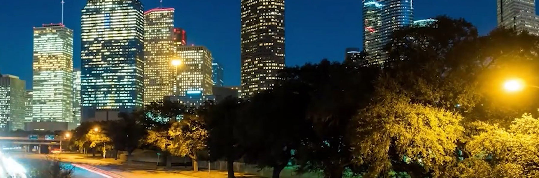 Houston cityscape night