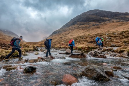 Trekking at Sron na Lairig, Glencoe, Scotland