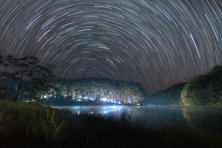 The star trails