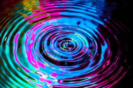 Multicolored Rippled Water Surface  