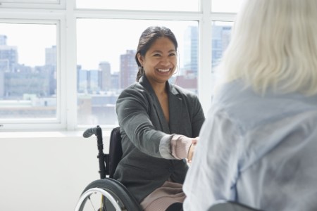 Businesswoman with disability