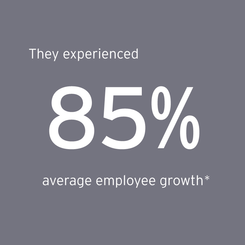 EOY Bay Area finalists experienced 85% average employee growth