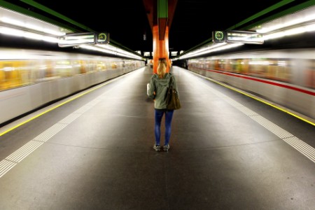 Woman subway