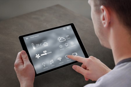 Smart home control on tablet