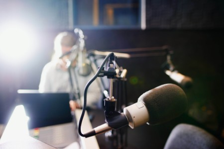 Microphones in a studio