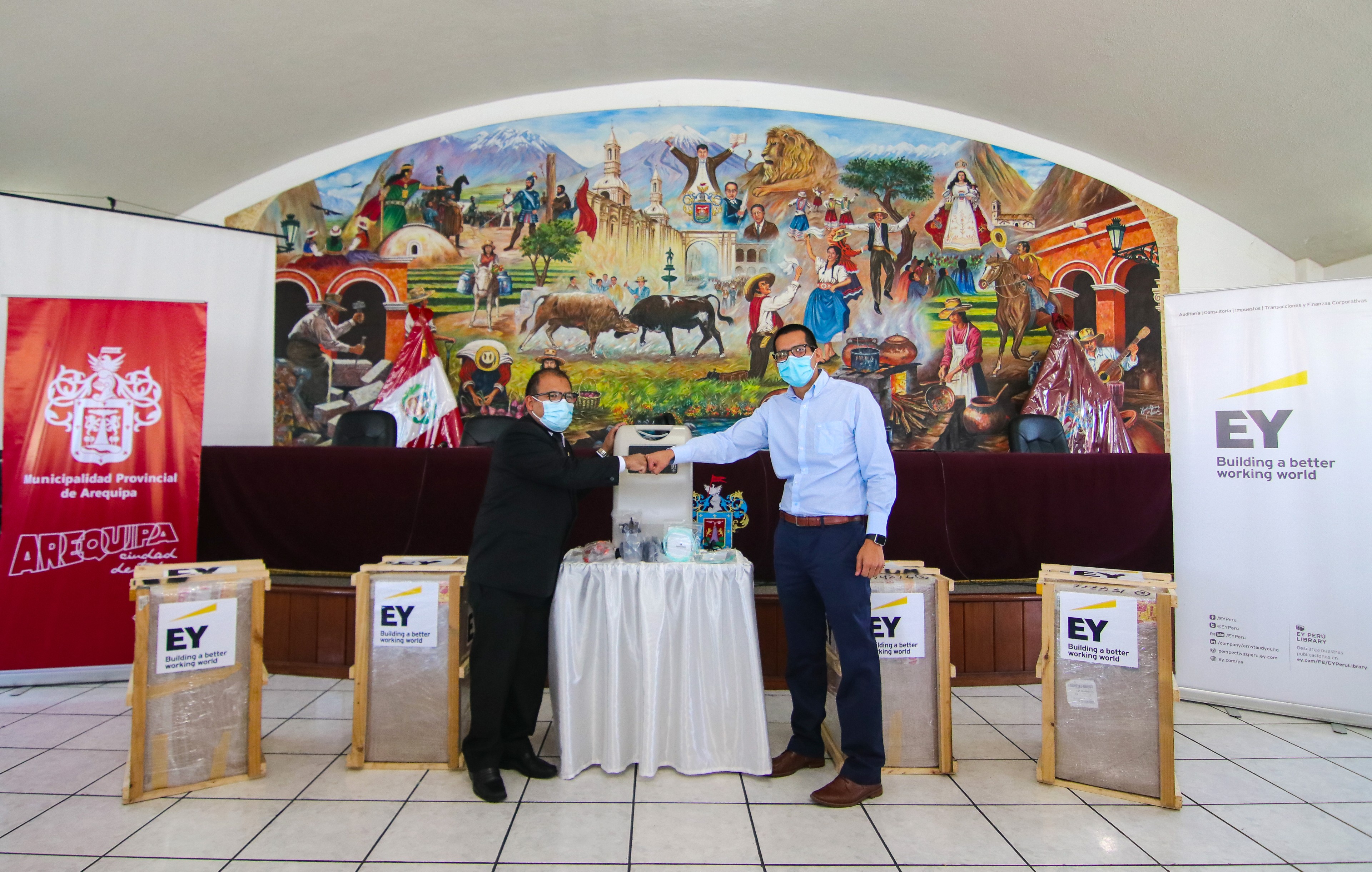 Donación oxígenos Municipalidad Arequipa