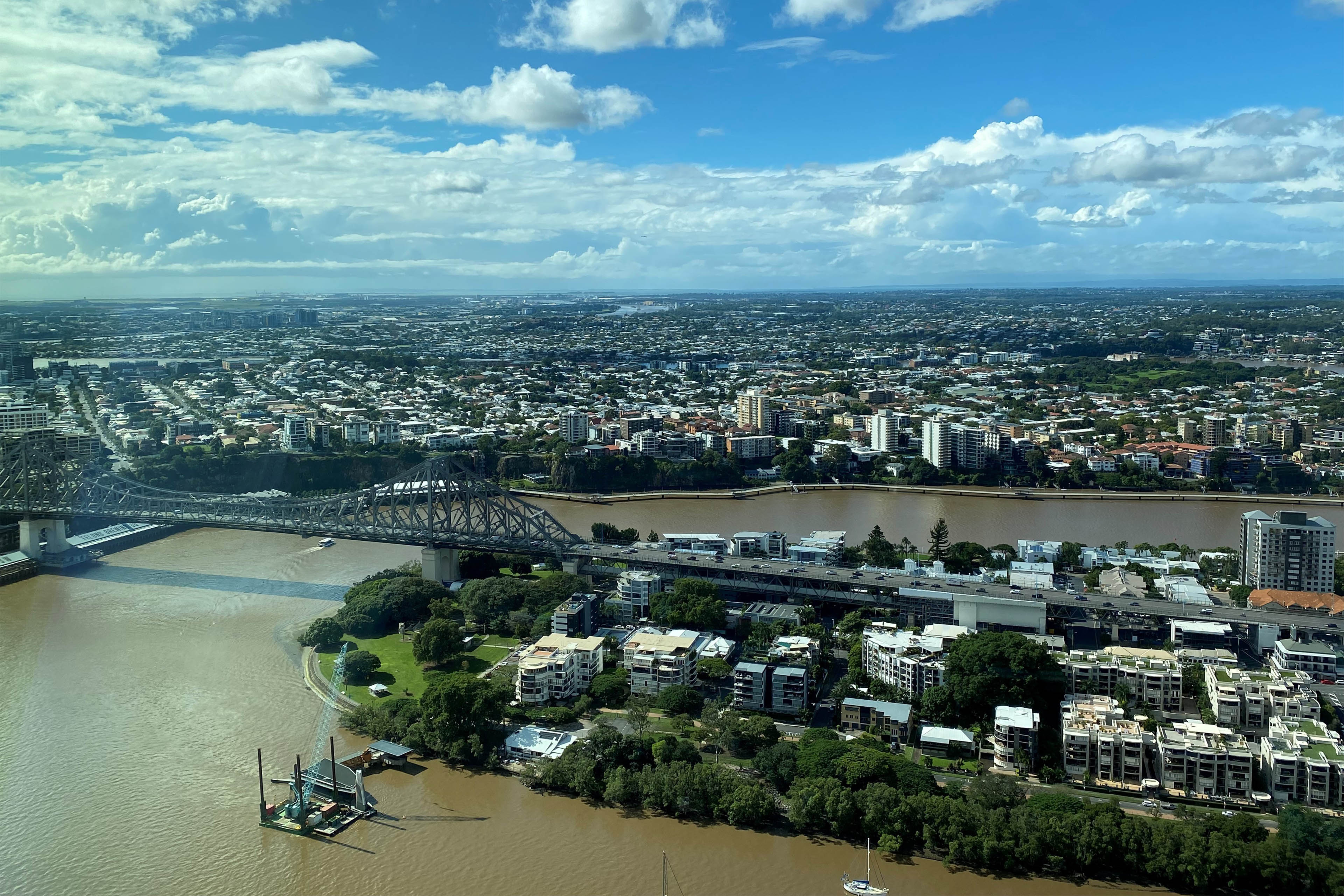 View from the 51st floor of the EC office in Brisbane